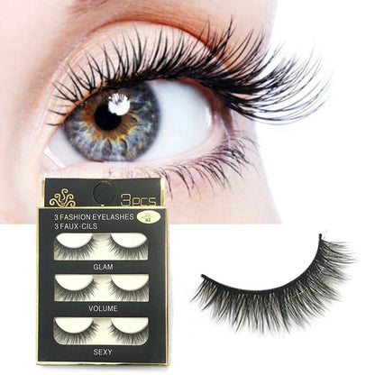 Faux Cils 3 Pairs False Eyelashes
