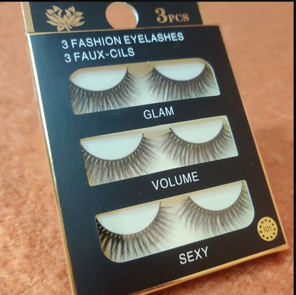 Faux Cils 3 Pairs False Eyelashes